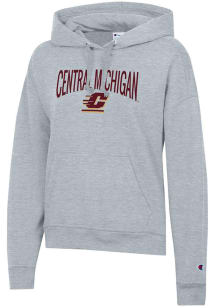 Champion Central Michigan Chippewas Womens Grey Powerblend Hooded Sweatshirt