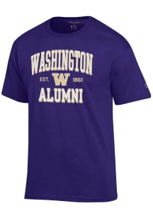Champion Washington Huskies Purple Est Alumni Jersey Short Sleeve T Shirt