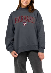 Harvard Crimson Womens Navy Blue Diana Crew Sweatshirt