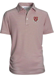 Harvard Crimson Youth Maroon Carson Short Sleeve Polo Shirt