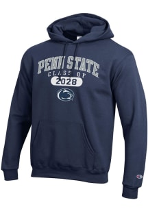 Champion Penn State Nittany Lions Mens Navy Blue Class of 2028 Powerblend Long Sleeve Hoodie