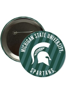 Michigan State Spartans 3" Stripes Button - Green