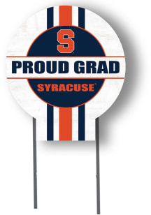 Syracuse Orange KH Sports Fan 20x20 Circle Yard Sign with Stakes Proud Grad Yard Sign - White