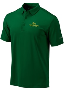Columbia George Mason University Mens Green Shotgun Polo Short Sleeve Polo