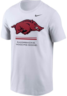 Nike Arkansas Razorbacks White Dri-Fit Core Short Sleeve T Shirt