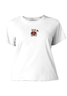 Summit Sportswear Indiana Hoosiers Womens White Bear Necessities Short Sleeve T-Shirt