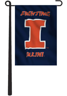 Illinois Fighting Illini 13x18 Blue and Orange Garden Flag - Blue