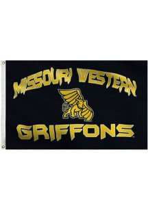 Missouri Western Griffons 3x5 Black Grommet Silk Screen Grommet Flag - Black