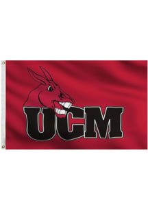 Central Missouri Mules 3x5 Red Grommet Silk Screen Grommet Flag - Red