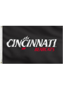 Cincinnati Bearcats 3x5 Black Silk Screen Grommet Silk Screen Grommet Flag - Black