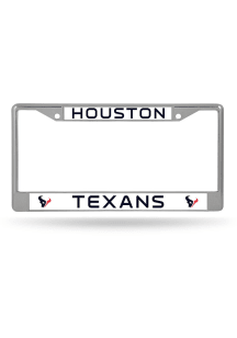 Houston Texans Premium Chrome License Plate Frame - Silver