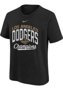 Nike Los Angeles Dodgers Youth Black Gold Program Short Sleeve T-Shirt