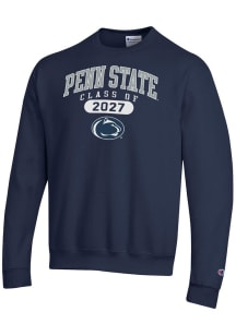 Champion Penn State Nittany Lions Mens Navy Blue Class of 2027 Powerblend Long Sleeve Crew Sweatsh..