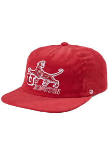 Homefield Houston Cougars Red Wordmark Corduroy Mens Snapback Hat