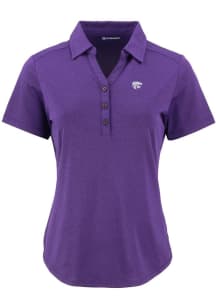 Cutter and Buck K-State Wildcats Womens Purple Forge Eco Polo Short Sleeve Polo Shirt