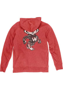 Blue 84 Wisconsin Badgers Mens Red Front Back Laguna Long Sleeve Full Zip Jacket