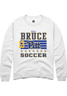 Maya Bruce Pitt Panthers Mens White NIL Striped Player Crew