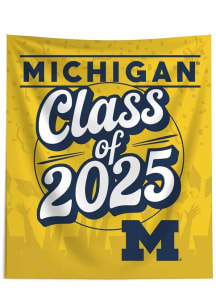 Michigan Wolverines Class of 2025 50x60 Tapestry Blanket