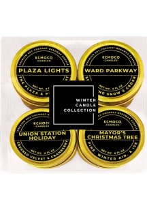 Kansas City KCMOCO Winter Mini Gift Set 4 Count Gold Candle