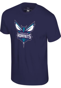 Charlotte Hornets Purple Primary Logo Wordmark Short Sleeve T Shirt