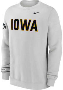 Nike Iowa Hawkeyes Mens Grey Primary Two Location Long Sleeve Crew Sweatshirt