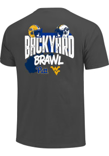 Pitt Panthers Dark Grey Football Backyard Brawl 2025 Short Sleeve T Shirt