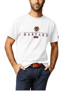 League Harvard Crimson White 1636 Sheild Short Sleeve T Shirt
