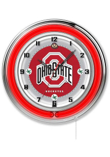 Ohio State Buckeyes 19in Neon Wall Clock