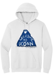 Summit Sportswear UConn Huskies Mens White School Specific Long Sleeve Hoodie