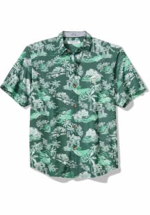 Tommy Bahama Michigan State Spartans Mens Green Paradise Isle Short Sleeve Dress Shirt
