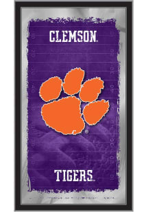 Clemson Tigers Football Hanging Back Bar Mirror
