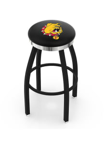 Ferris State Bulldogs Chrome Seat Pub Stool - Black