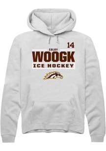 Colby Woogk Western Michigan Broncos Mens White NIL Stacked Box Player Hood