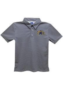 Vive La Fete Kent State Golden Flashes Youth Blue Pencil Stripe Short Sleeve Polo Shirt