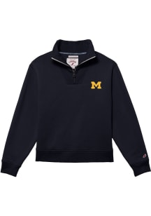 Michigan Wolverines Womens Navy Blue 1991 Qtr Zip