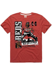Elly De La Cruz Cincinnati Reds Red Trading Card Short Sleeve Fashion Player T Shirt