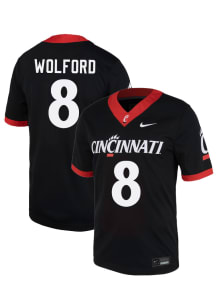 Cade Wolford  Nike Cincinnati Bearcats Black NIL Name And Number Football Jersey