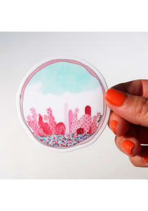 Arizona Round Watercolor Design Stickers