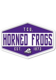 TCU Horned Frogs 3.5" Badge Rugged Stickers - Purple