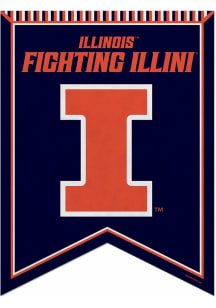 Illinois Fighting Illini 18x24 Banner - White