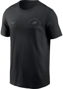 Nike Philadelphia Eagles Black Split Logo Short Sleeve T Shirt