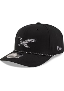 New Era Philadelphia Eagles Flag Rope 9SEVENTY Adjustable Hat - Black