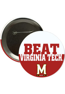 Maryland Terrapins BEAT Virginia Tech 3in Button - Red