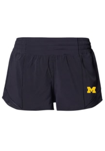 lululemon Michigan Wolverines Womens Black Hotty Hot 2.5" Lined Shorts