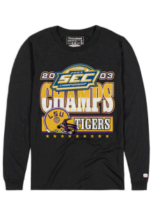 Homefield LSU Tigers Black Football 2003 SEC Champions Long Sleeve T Shirt