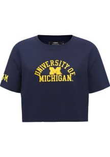 Pro Standard Michigan Wolverines Womens Blue Classic Short Sleeve T-Shirt