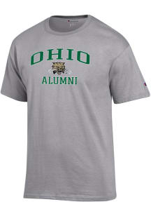 Champion Ohio Bobcats Grey Mascot Alumni Jersey Short Sleeve T Shirt