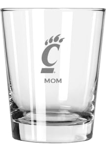 Cincinnati Bearcats Mom 15oz Rock Glass - White