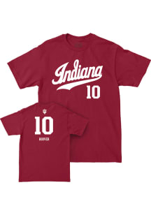 Josh Hoover Indiana Hoosiers Crimson NIL Name And Number Short Sleeve Fashion Player T Shirt