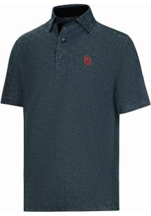 Footjoy Oklahoma Sooners Mens Black Speckle Print Short Sleeve Fashion Polo